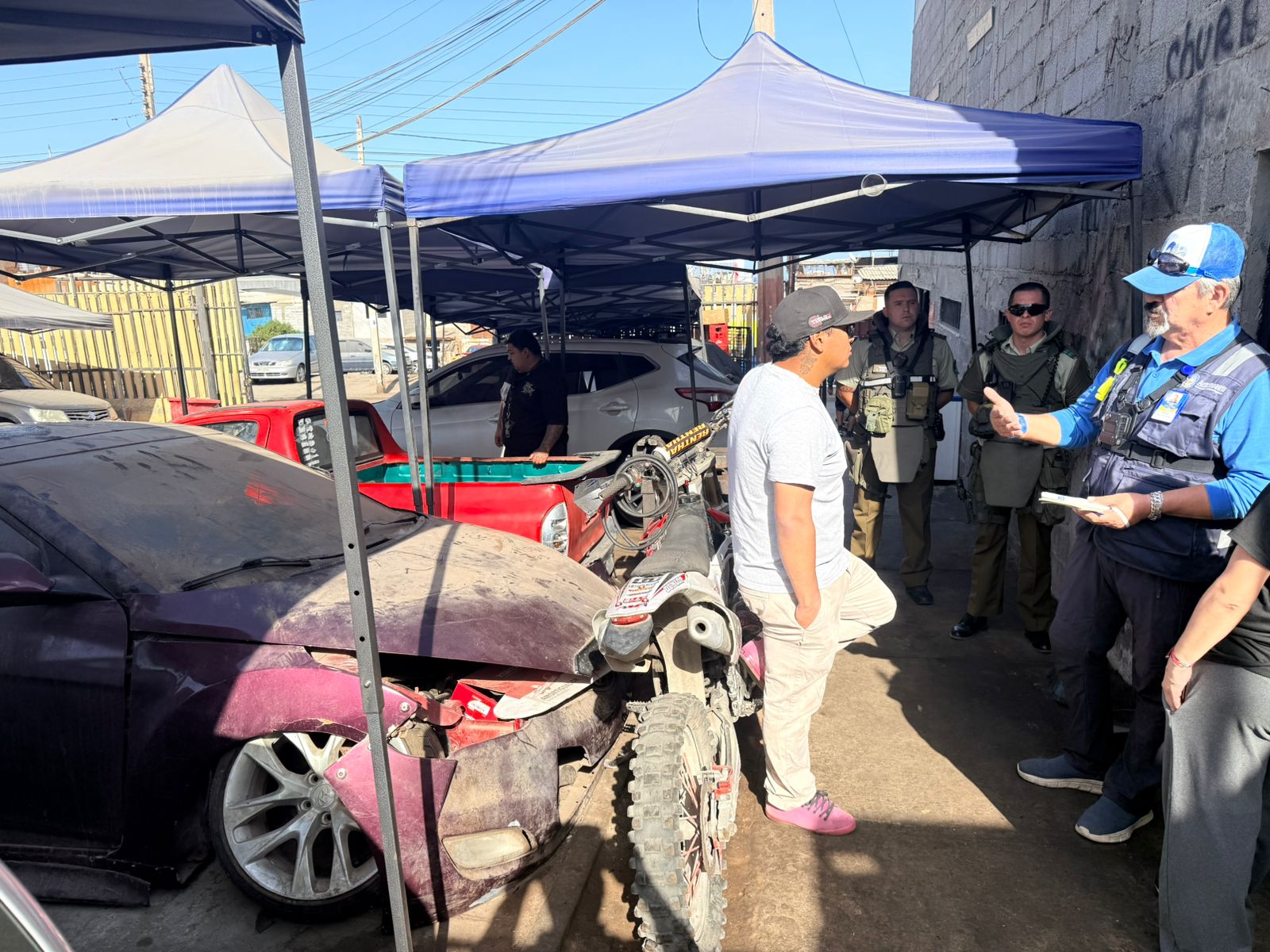 Intensifican fiscalización a talleres mecánicos clandestinos en pasaje Las Chinchillas