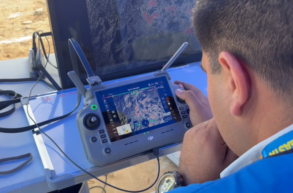 Municipio interviene históricas fumarolas subterráneas en exverterdo y activa monitoreo con drone térmico