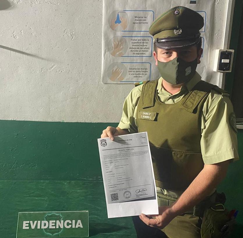 CARABINEROS DETIENE A INGENIERO POR FALSIFICAR PERMISO TEMPORAL