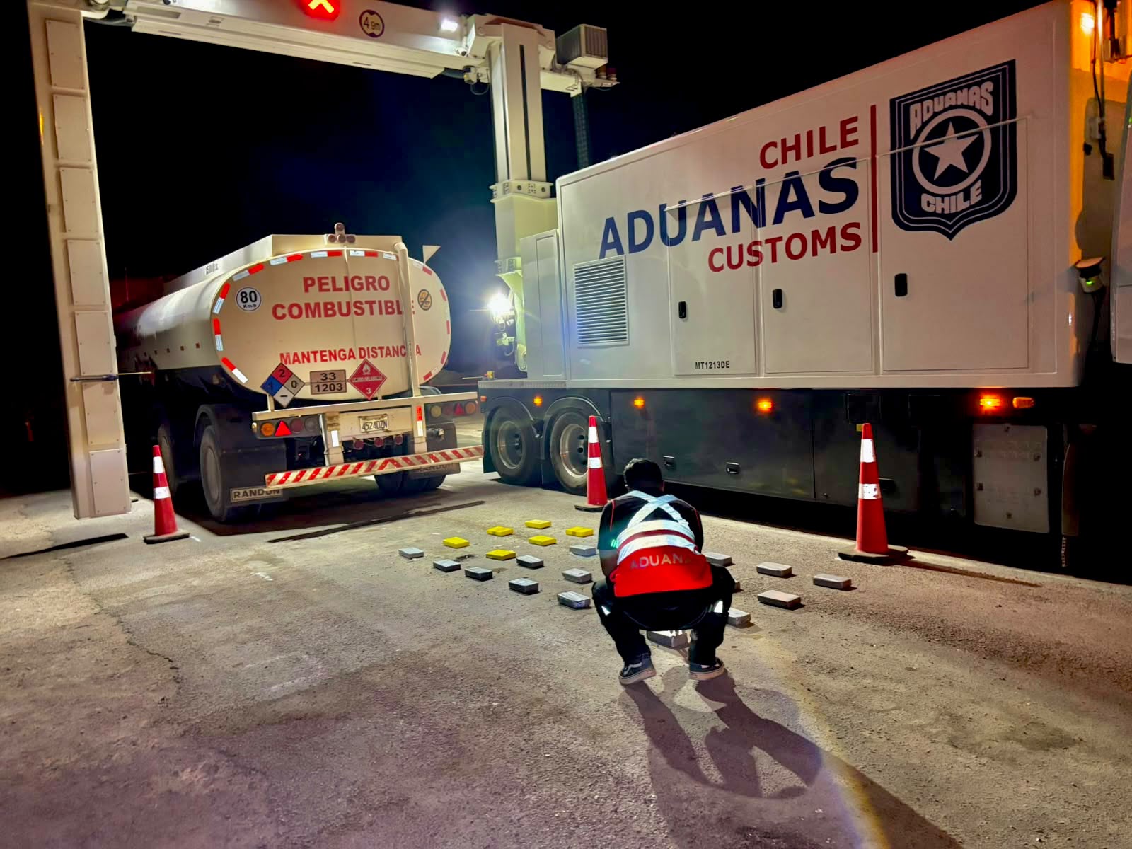 Análisis de imágenes del camión escáner frustra ingreso de más de 30 kilos de cocaína en Ollagüe