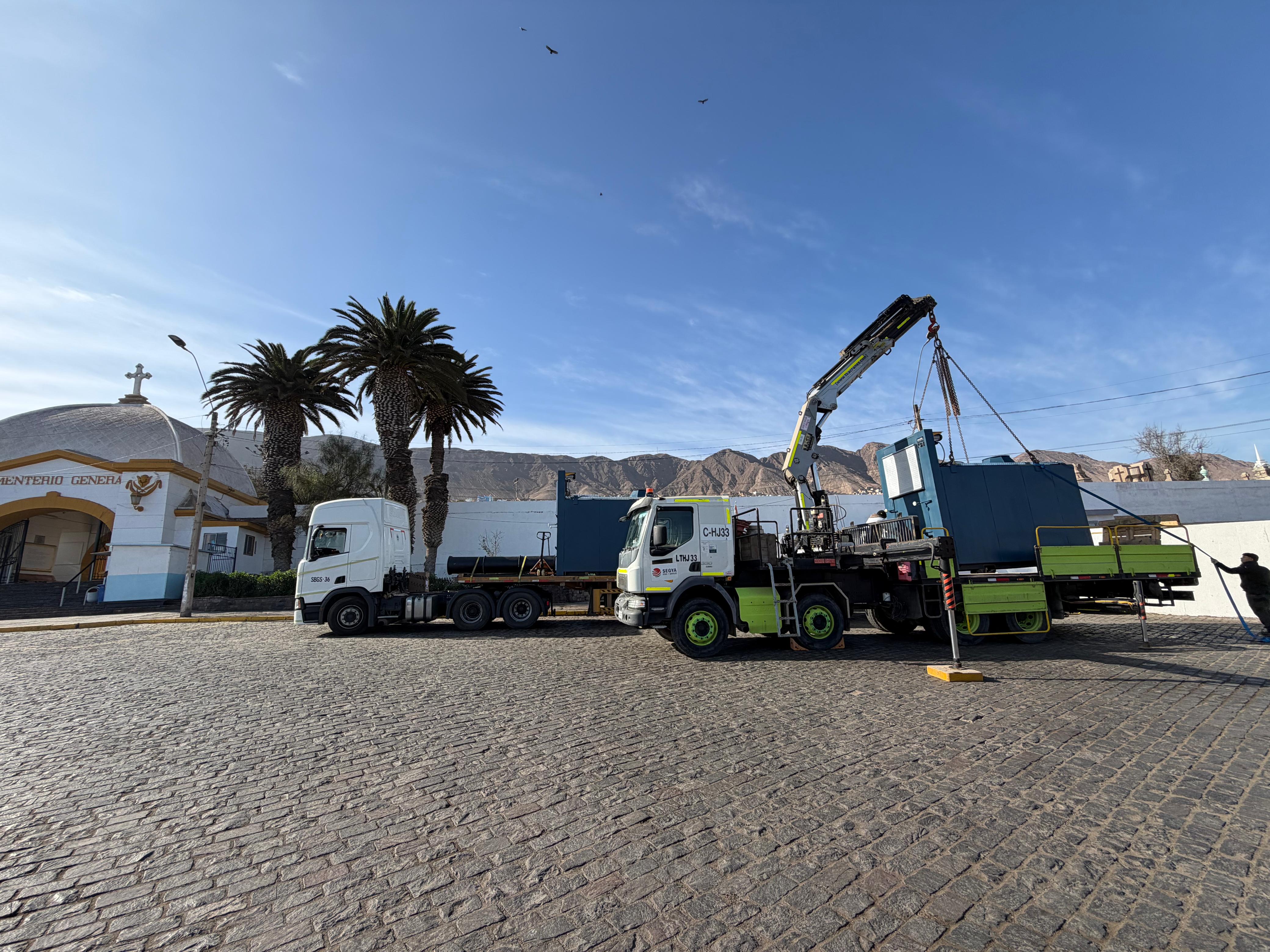 Llegaron hornos para el nuevo crematorio público del Cementerio General