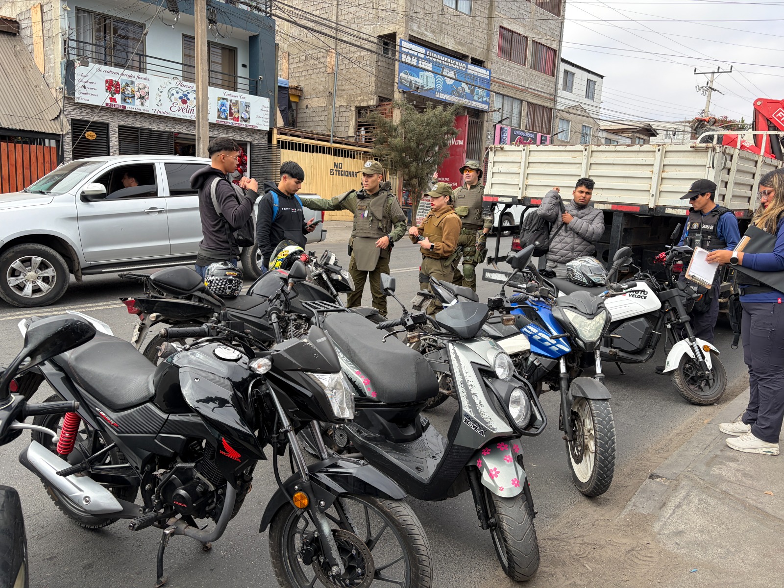 Retiran 15 motocicletas en operativo de fiscalización en avenida Bonilla