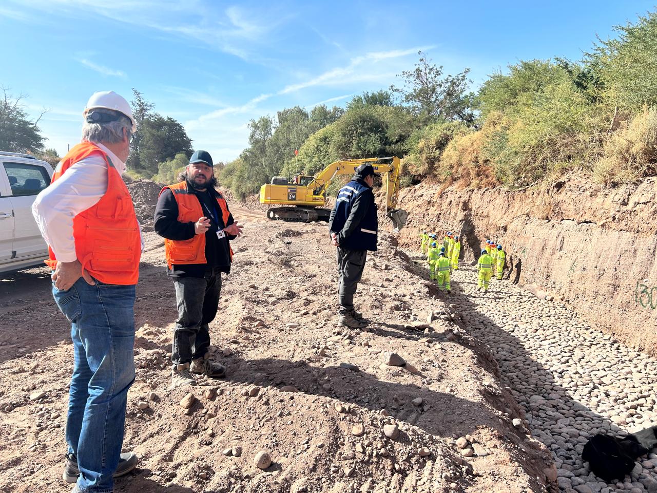 MOP inspecciona obras de emergencia ante posibles crecidas en la Provincia El Loa