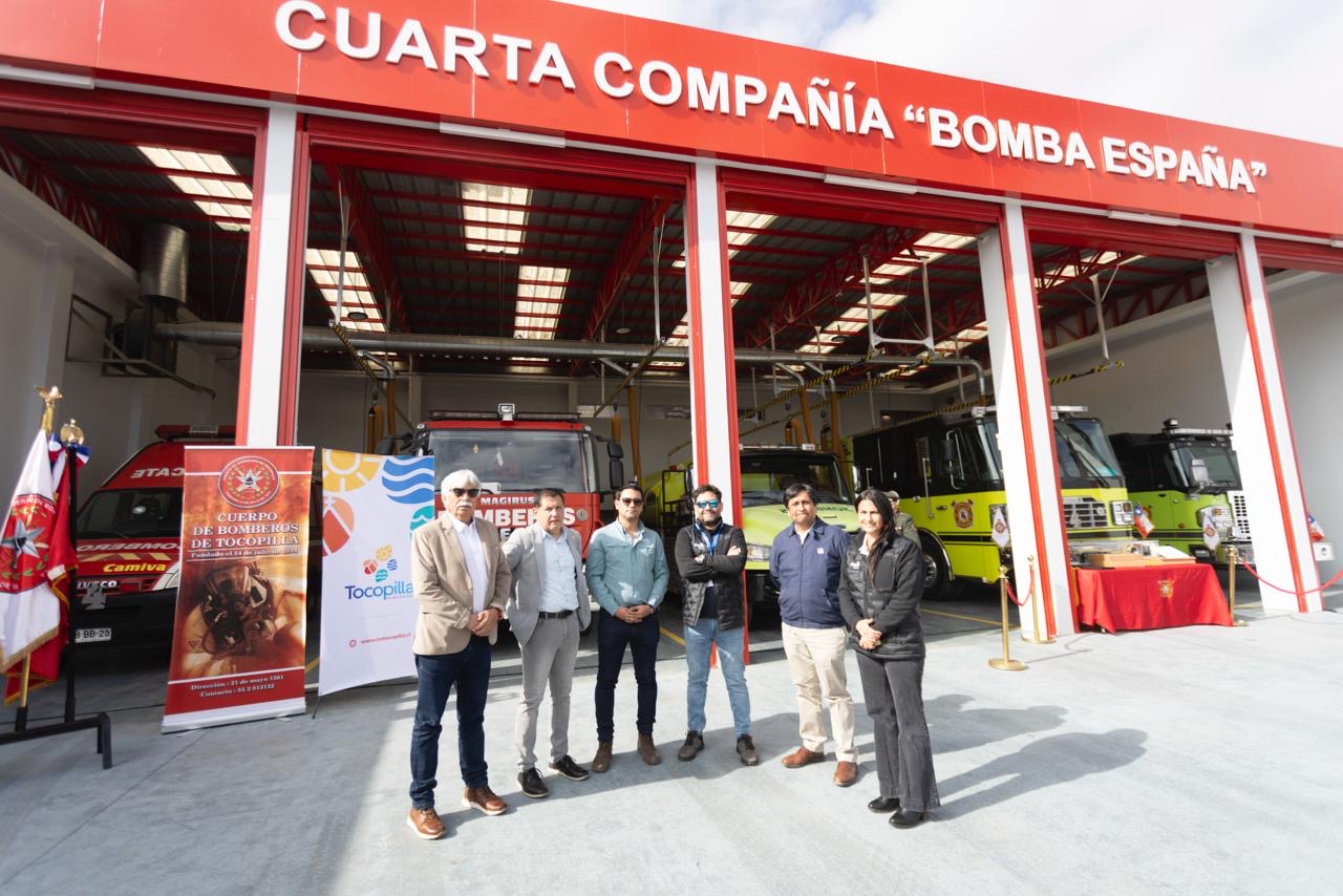 Gobernador inauguró el nuevo cuartel de la IV compañía de bomberos de Tocopilla proyecto financiado con recursos GORE