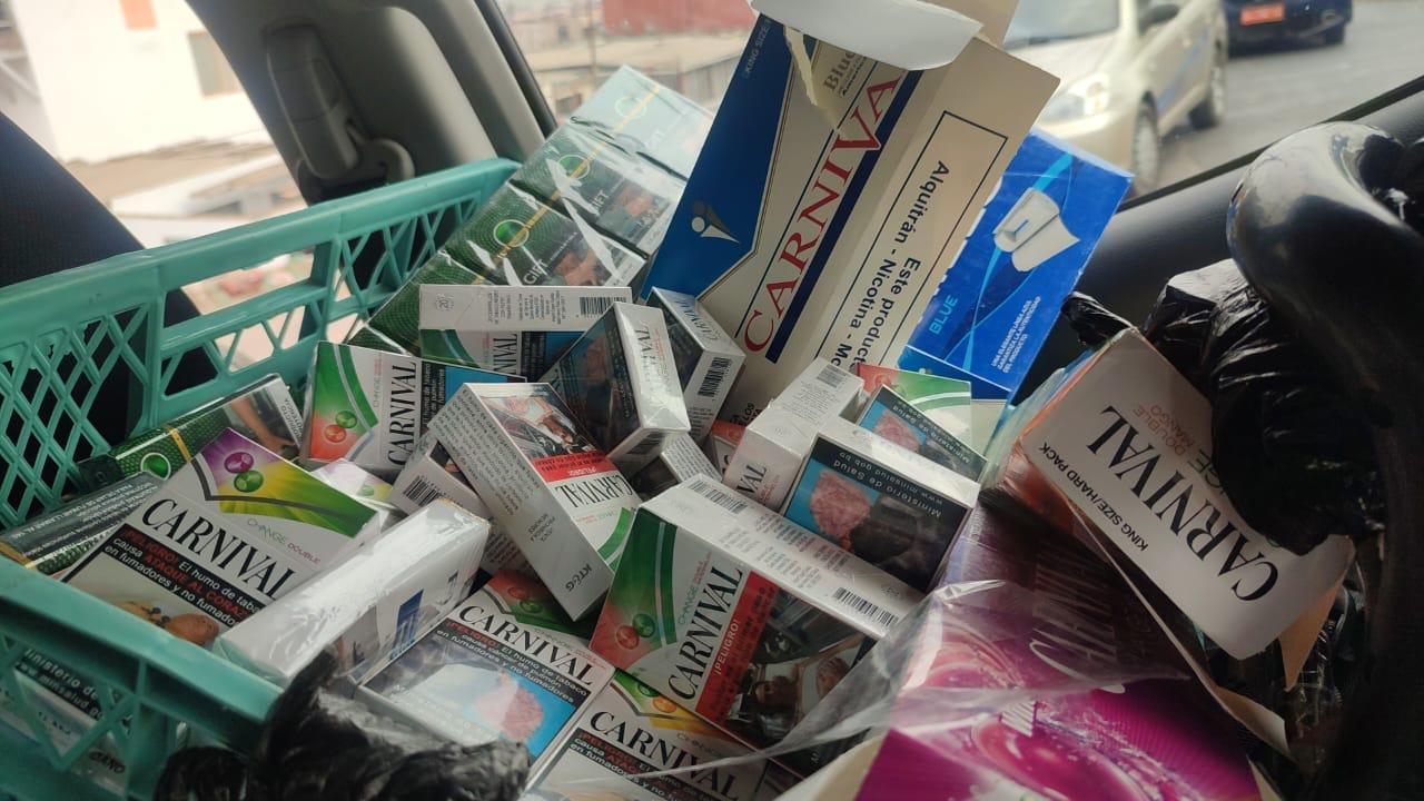 Patrullaje OS-14 en feria Pantaleón Cortés termina con incautación de 432 cajetillas de cigarrillos