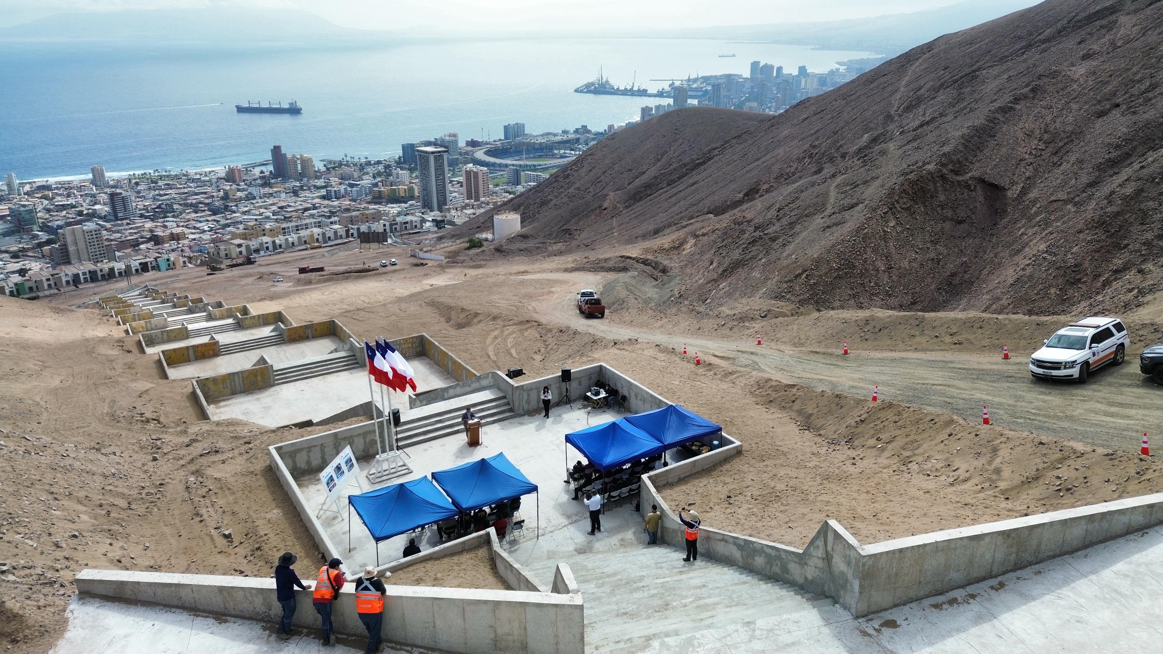 Autoridades inauguran obras de control aluvional en quebrada Caliche y refuerzan despliegue preventivo del MOP para este invierno